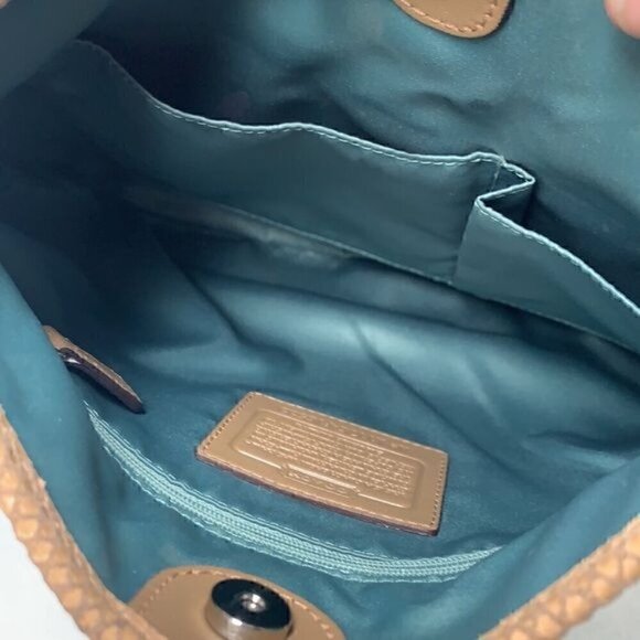 Coach Penelope F16533 Crossbody Bag - Ivory Leather/Tan Snakeskin Embossed Trim - Picture 3 of 13